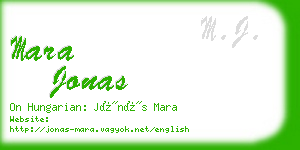 mara jonas business card