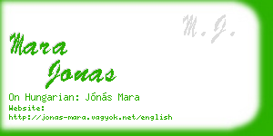 mara jonas business card
